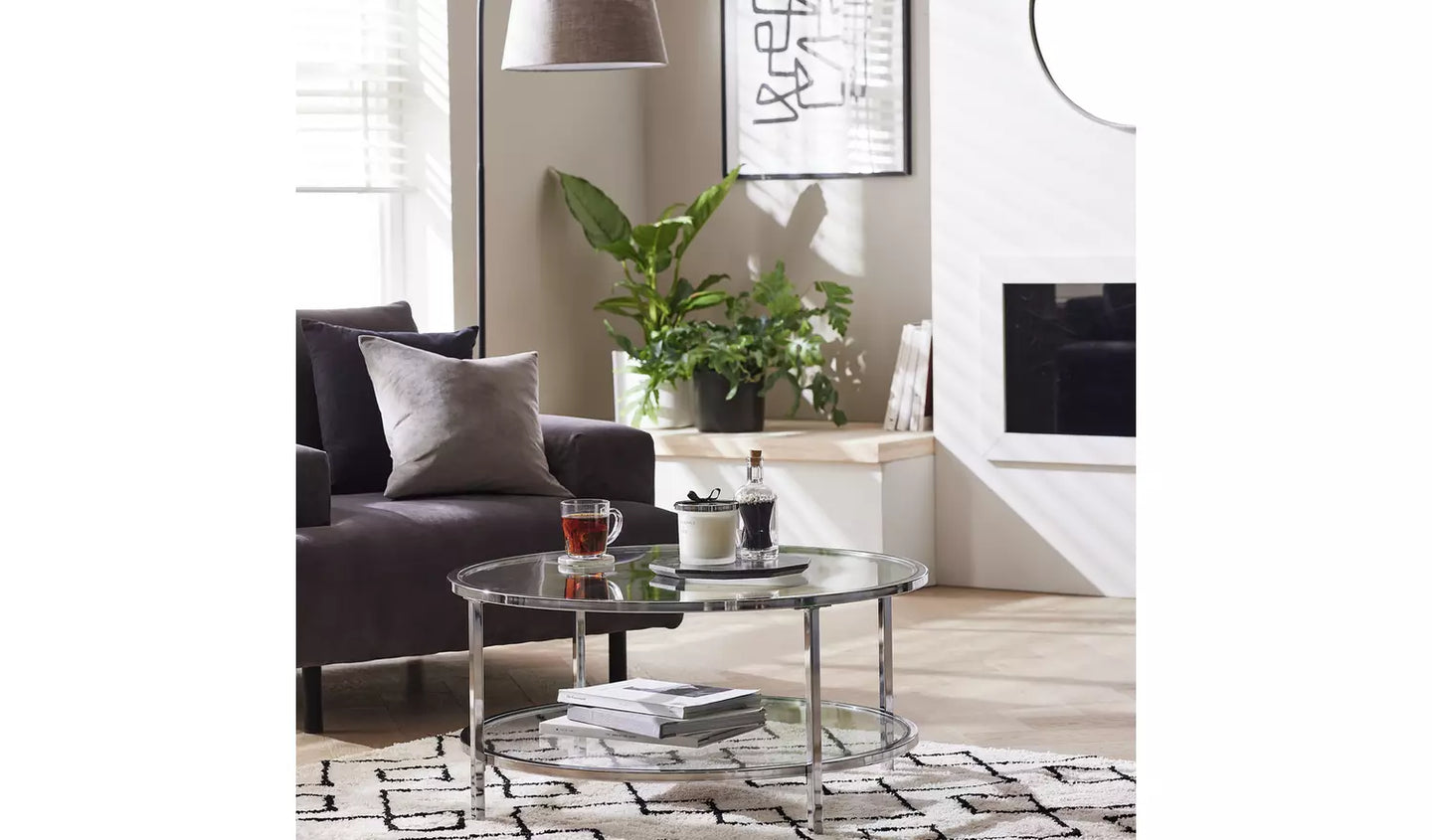 Boutique Round Coffee Table - Silver